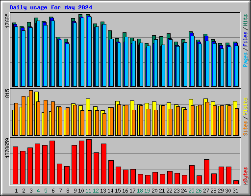 Daily usage for May 2024