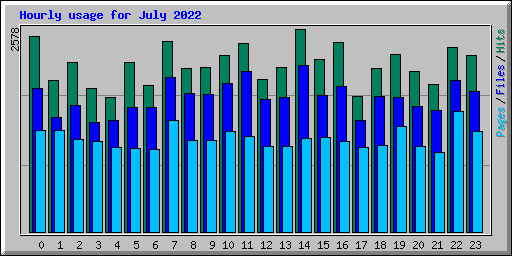 Hourly usage for July 2022