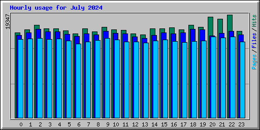 Hourly usage for July 2024