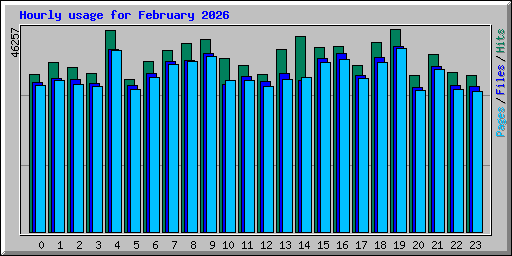 Hourly usage for February 2026