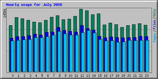 Hourly usage for July 2026