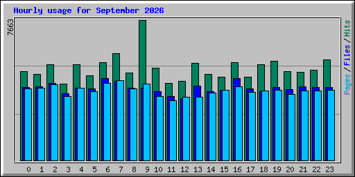Hourly usage for September 2026
